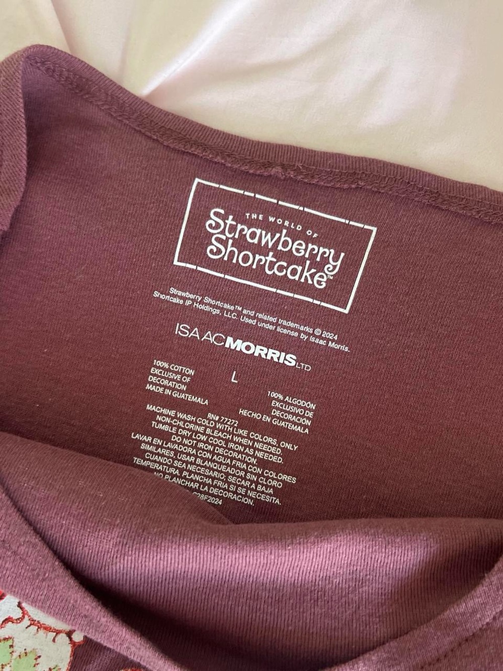 Women’s Long Sleeve Strawberry Shortcake Tee - Picture 6 of 7